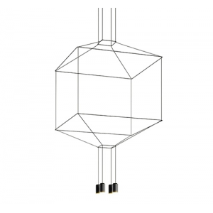 Lampa wisząca FLUSSO 4 czarna