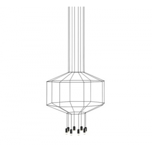 Lampa wisząca FLUSSO 8 czarna
