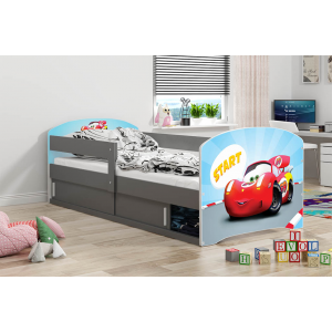 Łóżko LUKI pojedyncze  160x80 grafit