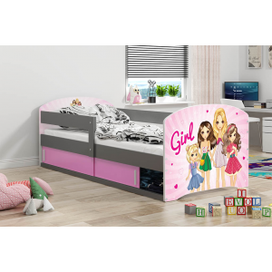 Łóżko LUKI pojedyncze  160x80 grafit