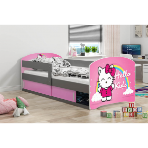 Łóżko LUKI pojedyncze  160x80 grafit