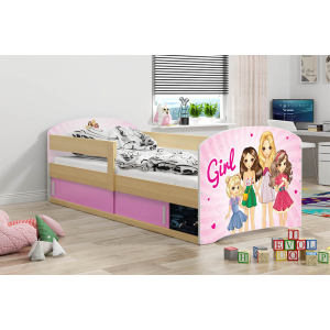 Łóżko LUKI pojedyncze  160x80 sosna