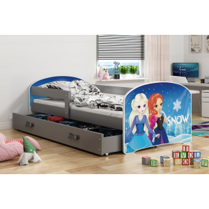 Łóżko LUKI pojedyncze z szufladą  160x80 grafit