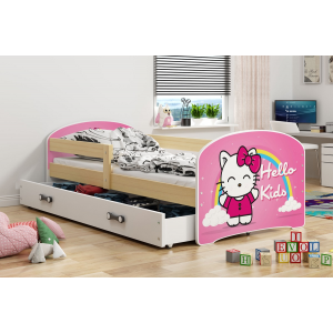 Łóżko LUKI pojedyncze z szufladą  160x80 grafit