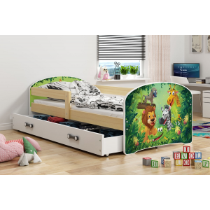 Łóżko LUKI pojedyncze z szufladą  160x80 grafit