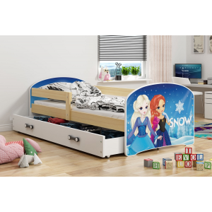 Łóżko LUKI pojedyncze z szufladą  160x80 grafit