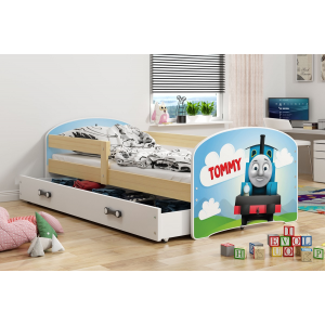 Łóżko LUKI pojedyncze z szufladą  160x80 grafit