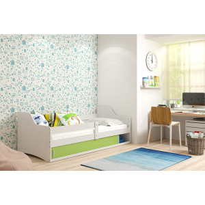 Łóżko SOFIX 1 Pojedyncze Z Szufladą 160x 80 cm Biały