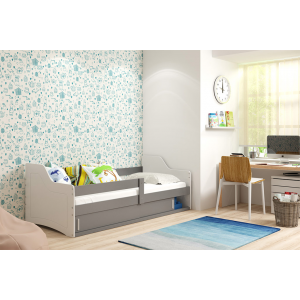 Łóżko SOFIX 1 Pojedyncze Z Szufladą 160x 80 cm Grafit