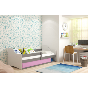 Łóżko SOFIX 1 Pojedyncze Z Szufladą 160x 80 cm Grafit