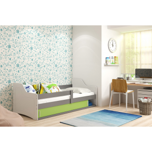 Łóżko SOFIX 1 Pojedyncze Z Szufladą 160x 80 cm Grafit