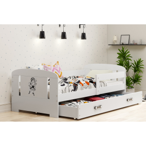 Łóżko FILIP z szufladą 160 x 80 cm biały