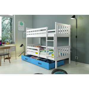 Łóżko piętrowe 2 osobowe CARINO z szufladą 190 x 80 cm