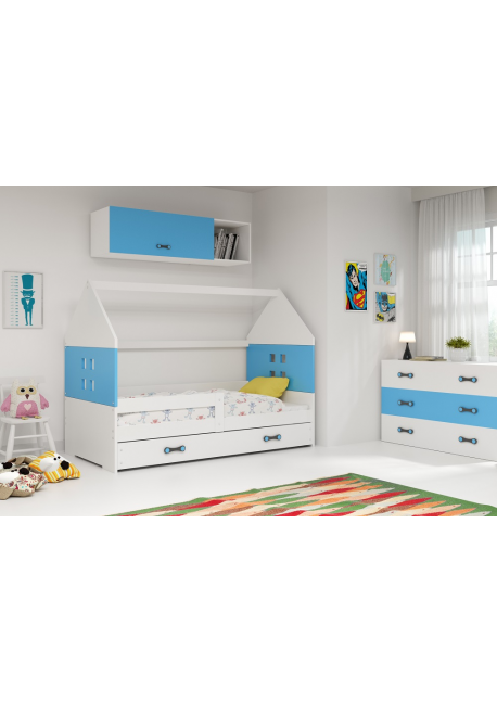 Łóżko domek dziecięce DOMI Z Szufladą 160x80 Białe