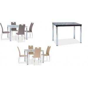 Stół Damar II nogi chrom