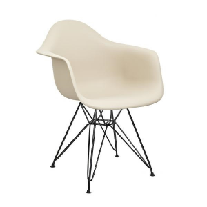 Fotel dar black - polipropylen, podstawa czarna