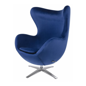 Fotel EGG SZEROKI VELVET-welur, stal