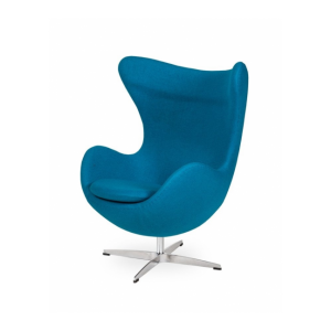 Fotel EGG CLASSIC - wełna, podstawa chromowana