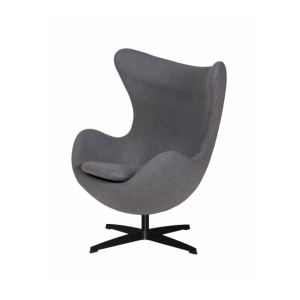Fotel egg classic - wełna, podstawa czarna