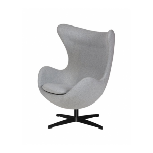 Fotel egg classic - wełna, podstawa czarna