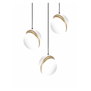 Lampa wisząca Globe 3 złota - led