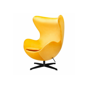 Fotel egg classic velvet black - welur, podstawa czarna