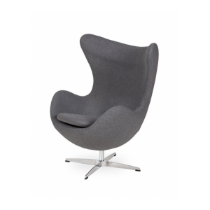 Fotel EGG CLASSIC - wełna, podstawa chromowana