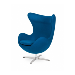 Fotel EGG CLASSIC - wełna, podstawa chromowana
