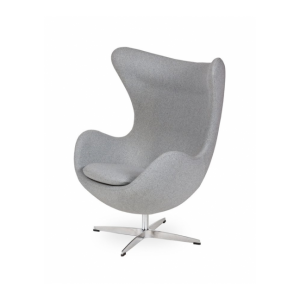 Fotel EGG CLASSIC - wełna, podstawa chromowana