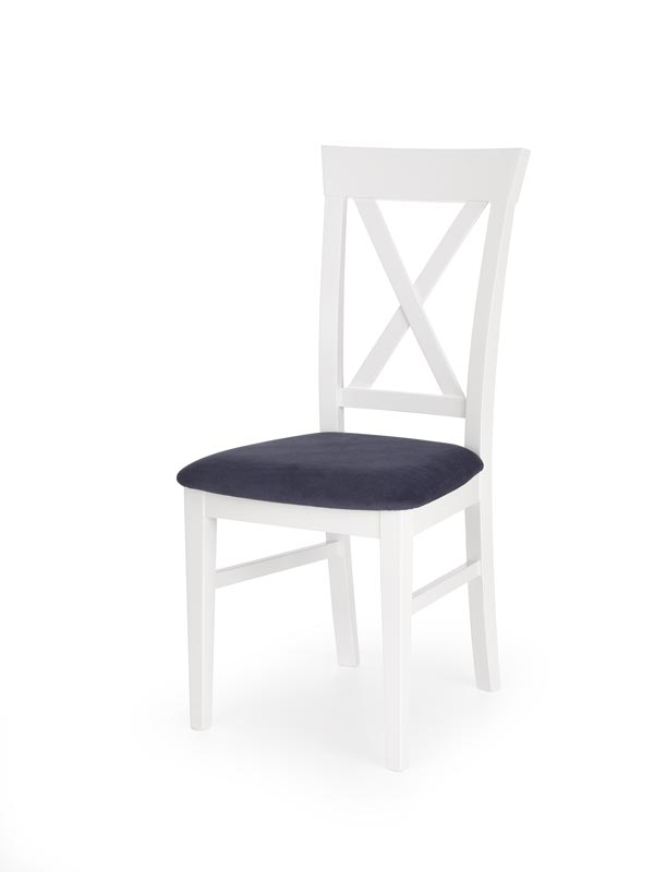BERGAMO krzesło biało-popielate