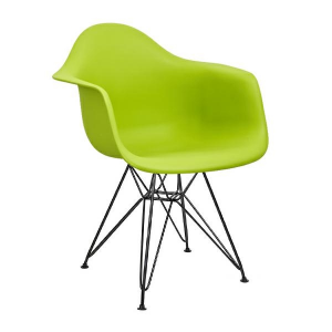 Fotel dar black - polipropylen, podstawa czarna