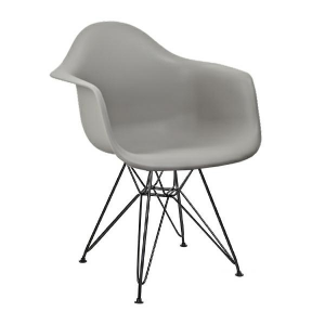 Fotel dar black - polipropylen, podstawa czarna