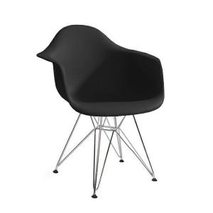 Fotel dar silver - polipropylen, podstawa chromowana