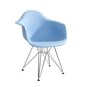 Fotel dar silver - polipropylen, podstawa chromowana