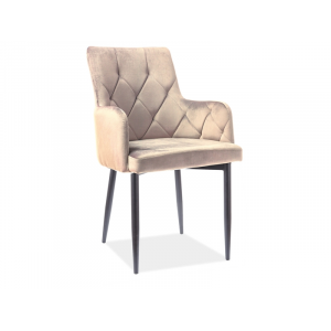 Krzesło Ricardo B Velvet Czarny Stleaż / Beż Bluvel28