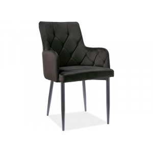 Krzesło Ricardo B Velvet Czarny Stleaż / Beż Bluvel28